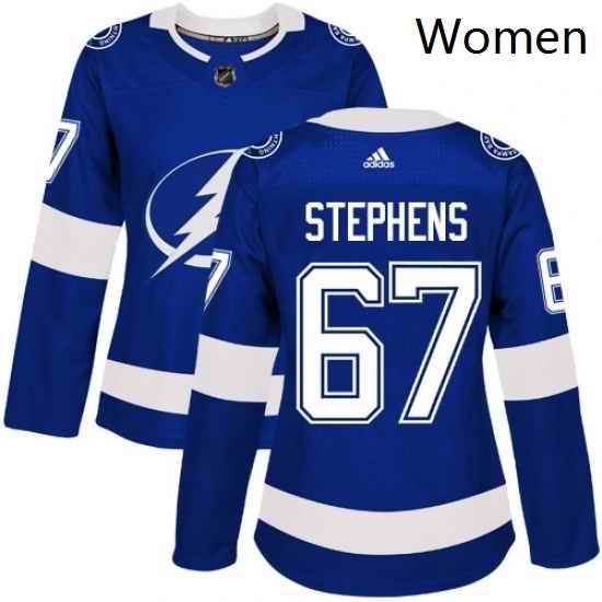 Womens Adidas Tampa Bay Lightning 67 Mitchell Stephens Authentic Royal Blue Home NHL Jersey